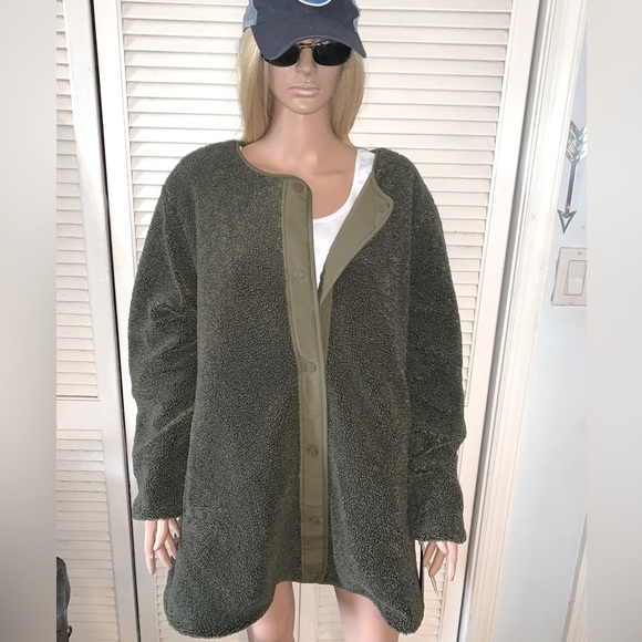 NEW Koolaburra by UGG Reversible Sherpa Quilted Jacket Olive Women's XXL - Picture 2 of 12